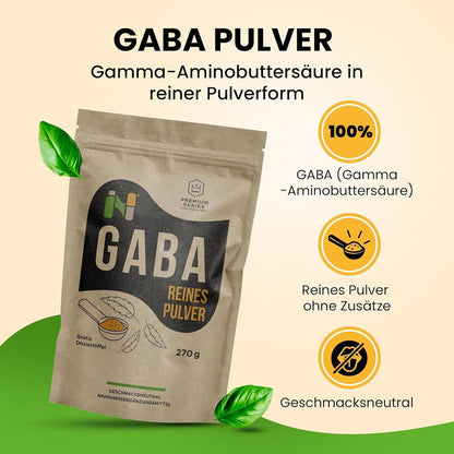 GABA Pulver 270g rein vegan 180 Portionen