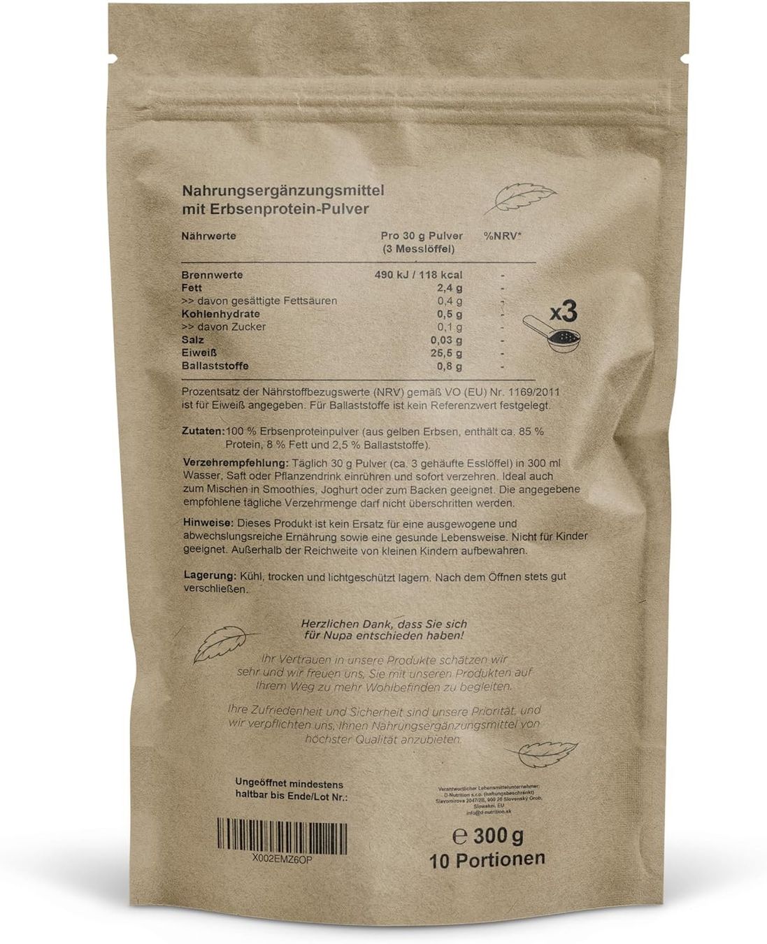 GABA Pulver 270g rein vegan 180 Portionen
