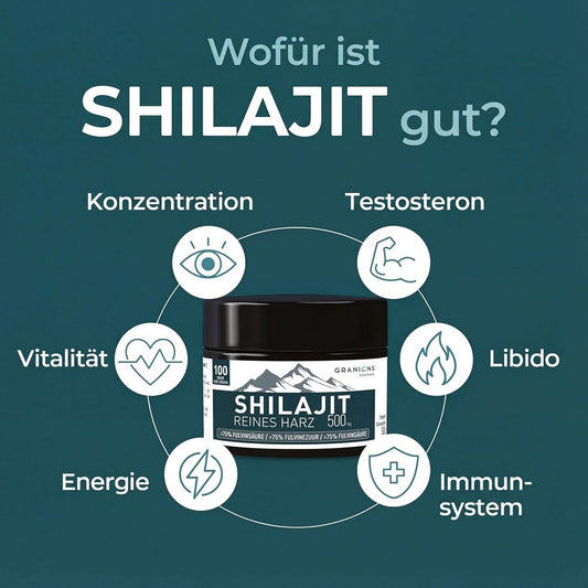 GRANIONS Himalaya Shilajit Resin 75 % Fulvinsäure