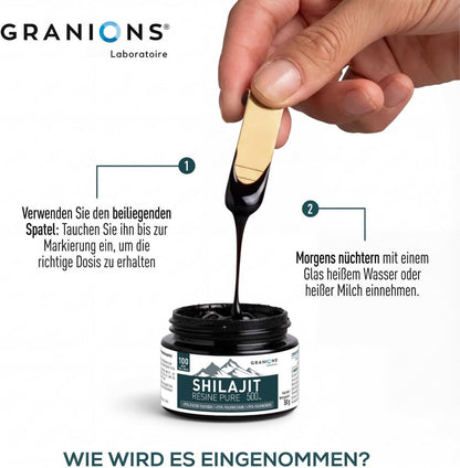 GRANIONS Himalaya Shilajit Resin 75 % Fulvinsäure