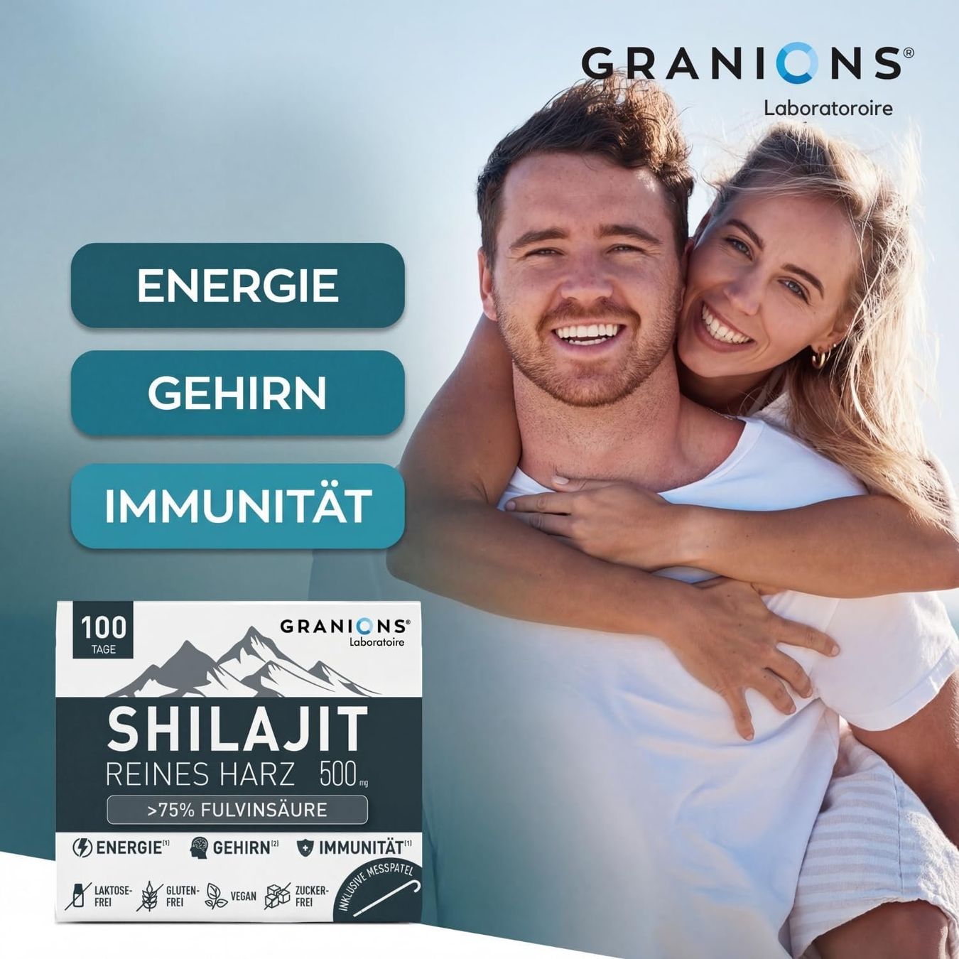 GRANIONS Himalaya Shilajit Resin 75 % Fulvinsäure