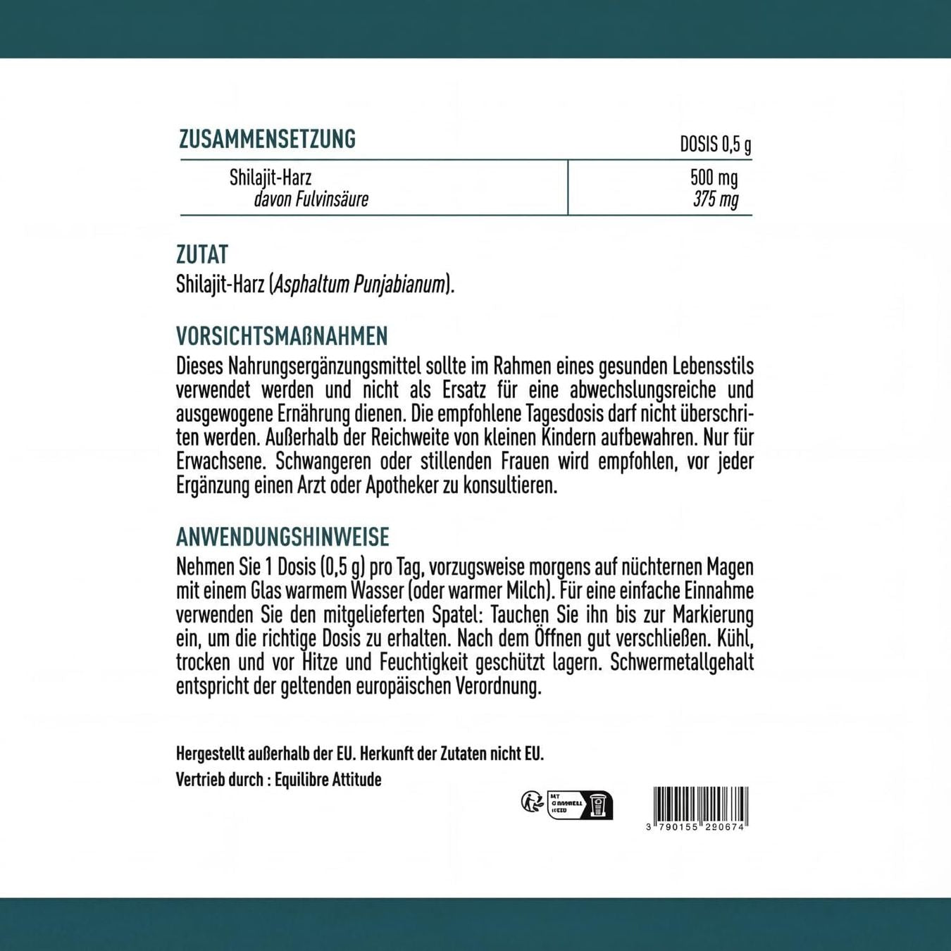GRANIONS Himalaya Shilajit Resin 75 % Fulvinsäure