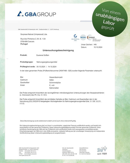 Guarana & Koffein Kapseln 500 mg Extrakt 120 Stück vegan