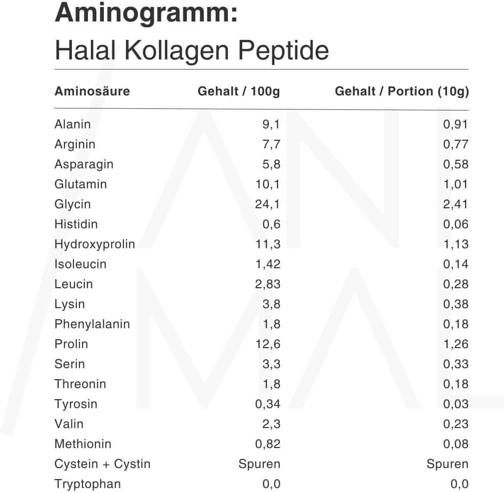 Halal Kollagen Pulver 200g Typ 1 und 3