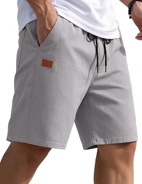 Herren Chino Shorts Hellgrau Grösse L