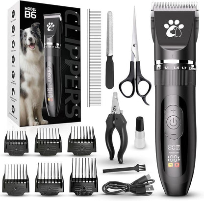 Hundeschermaschine Akku LED 3 Stufen Hunde Katzen