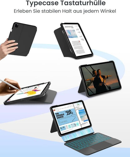iPad Tastatur Hülle beleuchtet