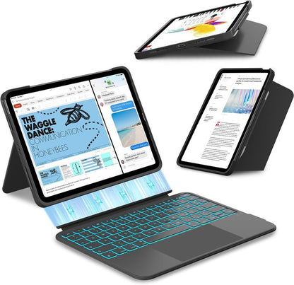 iPad Hülle mit Touchpad und QWERTZ Tastatur