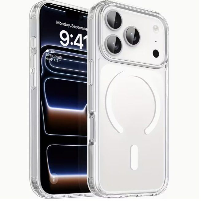 iPhone 17 Pro Max Hülle Transparent MagSafe Stoßfest Klar