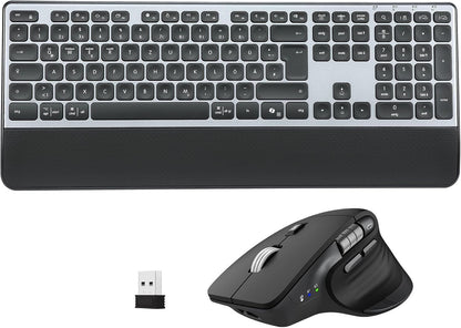 Kabellose Bluetooth Tastatur Maus Set beleuchtet