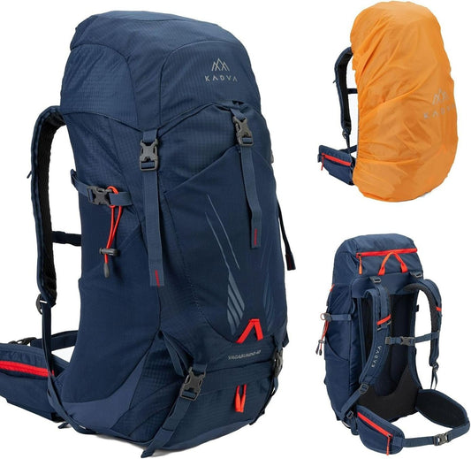 KADVA Trekkingrucksack 40L mit Regenhülle