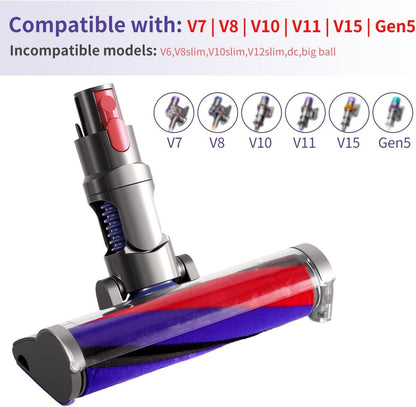 KENVOR Softwalze LED Bürste passend für Dyson V7–Gen5