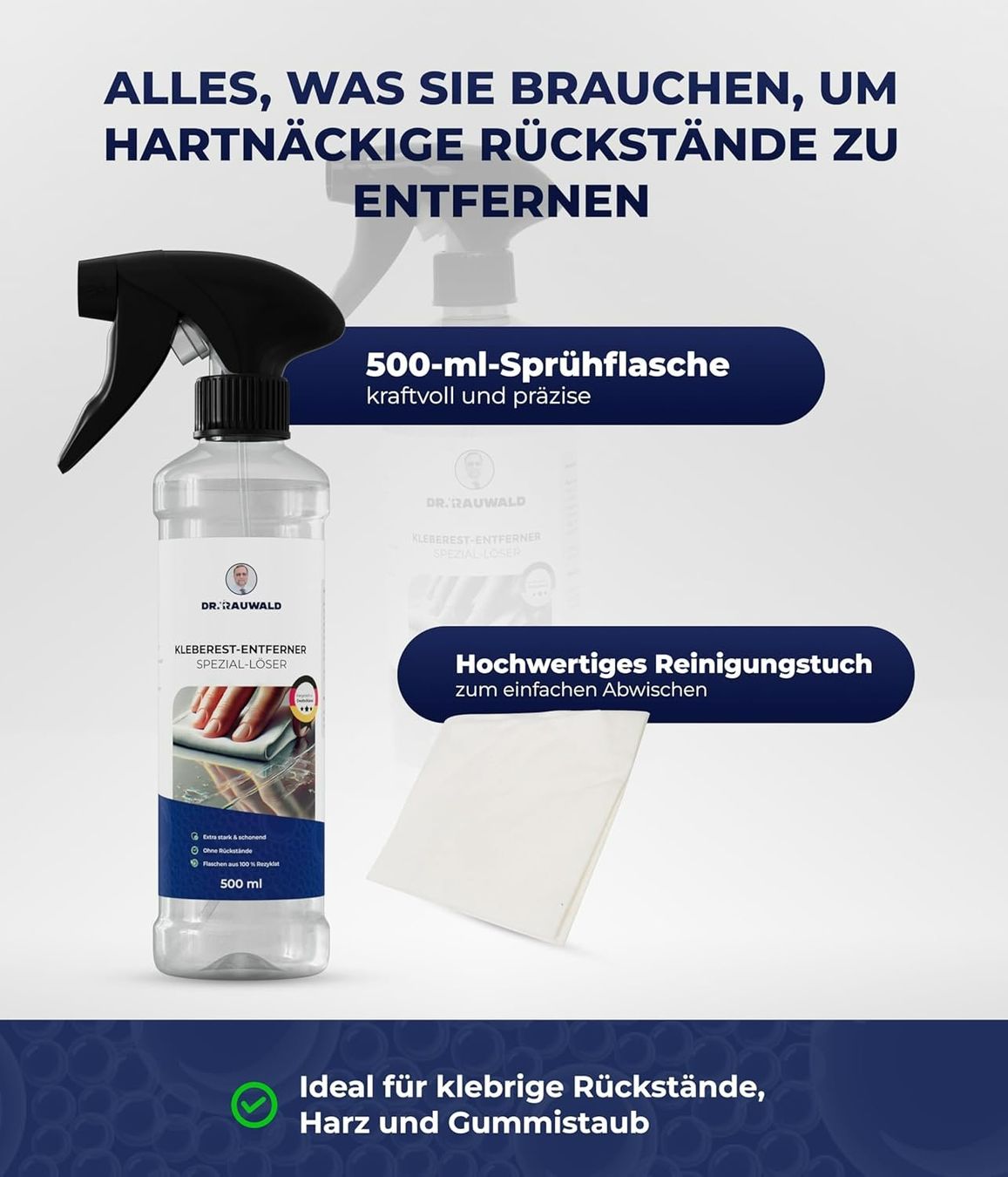 Kleberestentferner 500ml mit Reinigungstuch