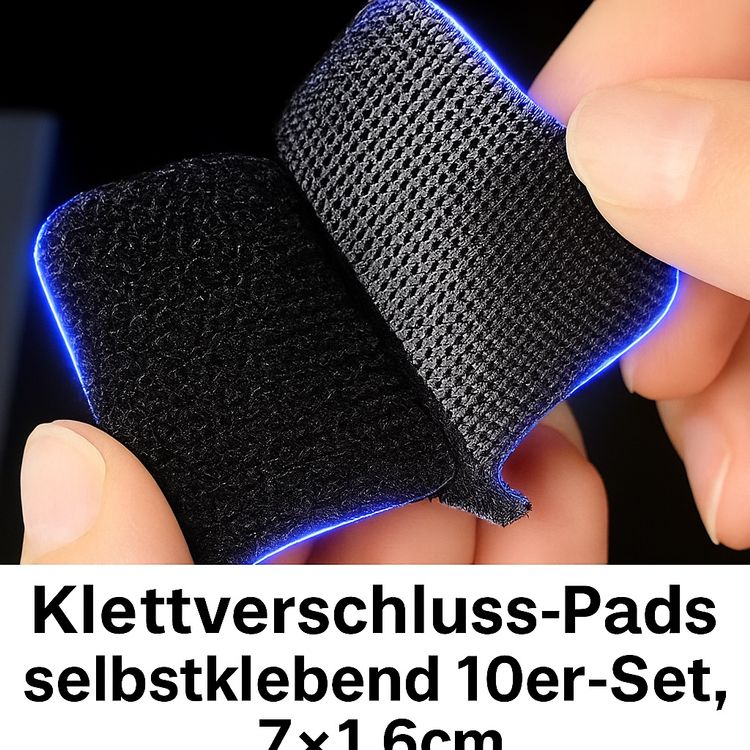 Klettverschluss-Pads 10er Set – Selbstklebend 7×1,6 cm