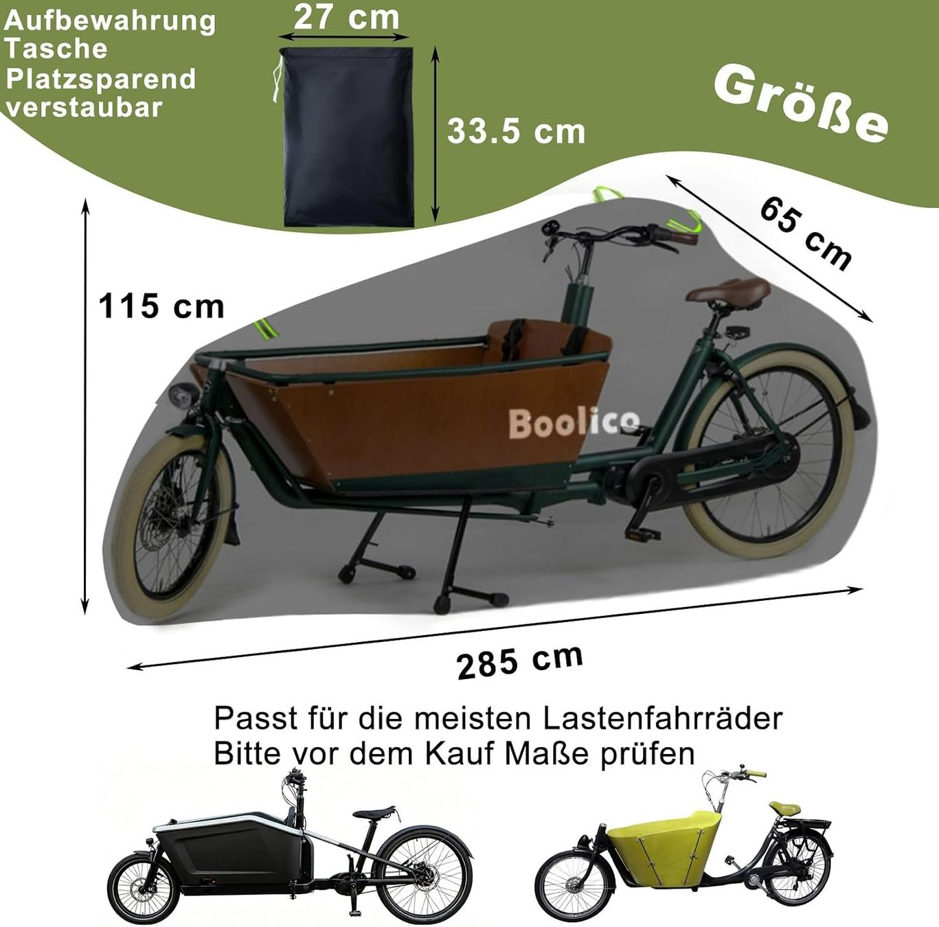 Lastenrad Abdeckung wasserdicht 420D Oxford