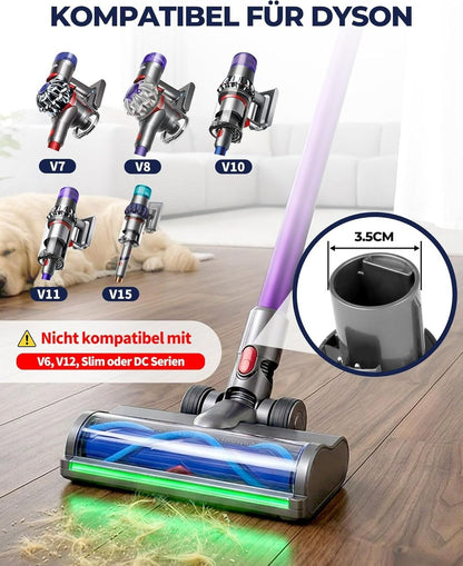 Dyson kompatible LED Bodenbürste Anti-Tangle