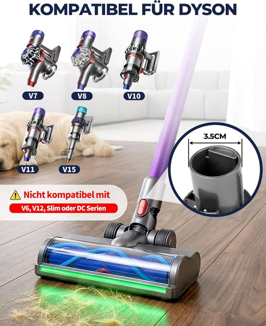 Dyson kompatible LED Bodenbürste Anti-Tangle