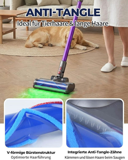 Bodenbürste mit grünem LED-Lichtstreifen für Dyson