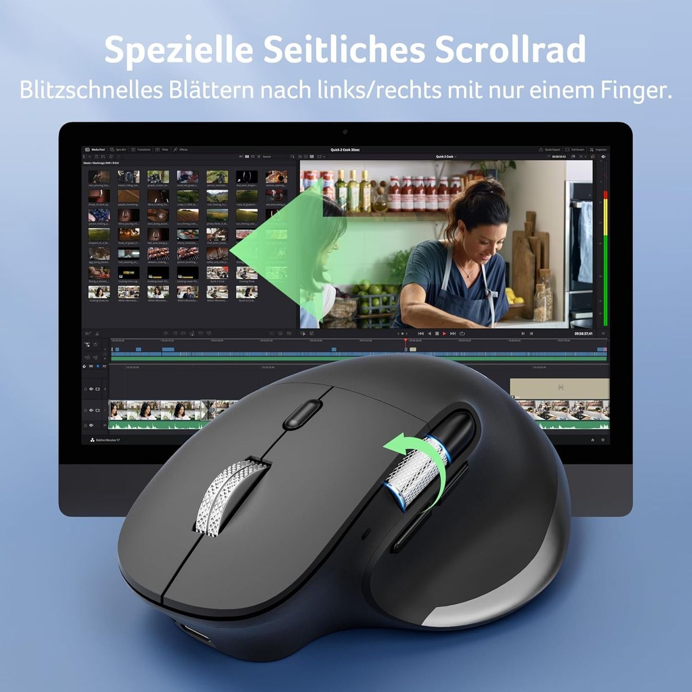 Acer Dual-Mode Maus 4800 DPI – BT & 2.4G – Ergonomisch – Produktbild 5
