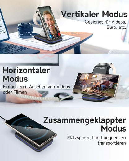 3-in-1 Wireless Ladestation 15W für Samsung Galaxy & Watch – Produktbild 4
