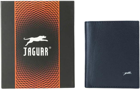 JAGUAR Kartenhalter aus Leder – 10 Kartenfächer Blau – Produktbild 1