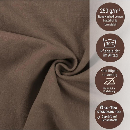 6 Leinen Stoffservietten 40×40 cm – Handmade DE – Produktbild 2