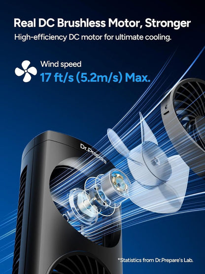 Mini Tischventilator USB-C leise Fernbedienung