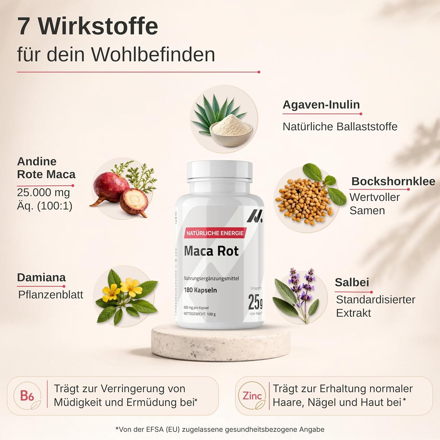 Nyvos Maca Rot Frauen Produktbild 4