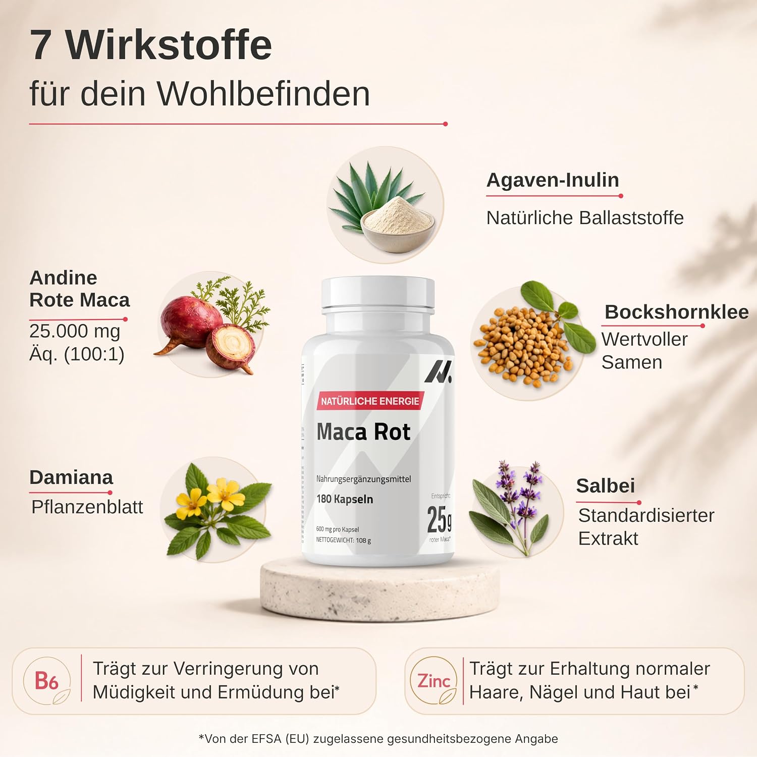 Nyvos Maca Rot Frauen Produktbild 4