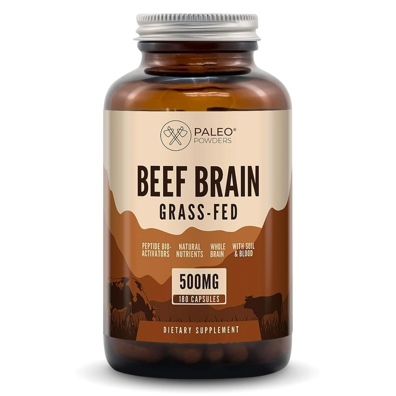 Paleo Powders Rinderhirn Kapseln gefriergetrocknet