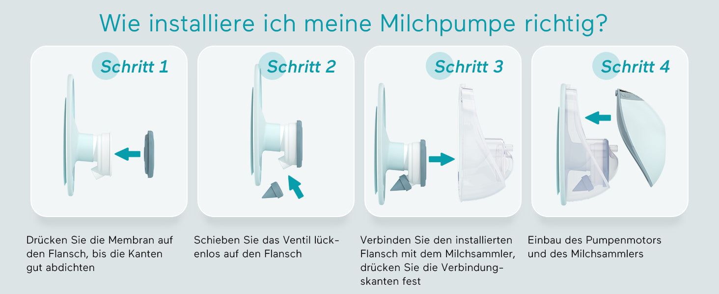 Paruu Milchpumpe Installation und Anwendung