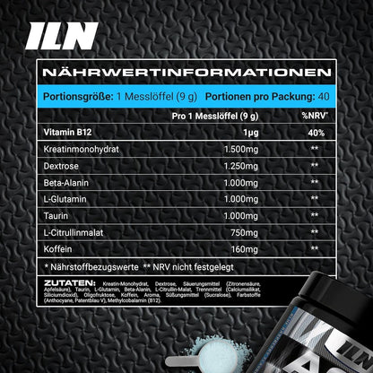 Pre Workout Booster Blue Raspberry Produktbild