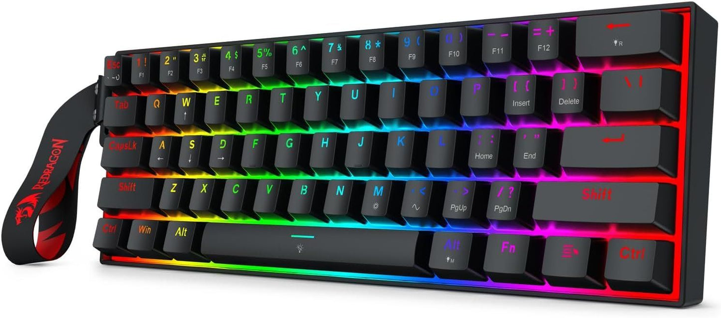 Redragon Rapid Trigger Gaming-Tastatur 60% RGB Hall Switches