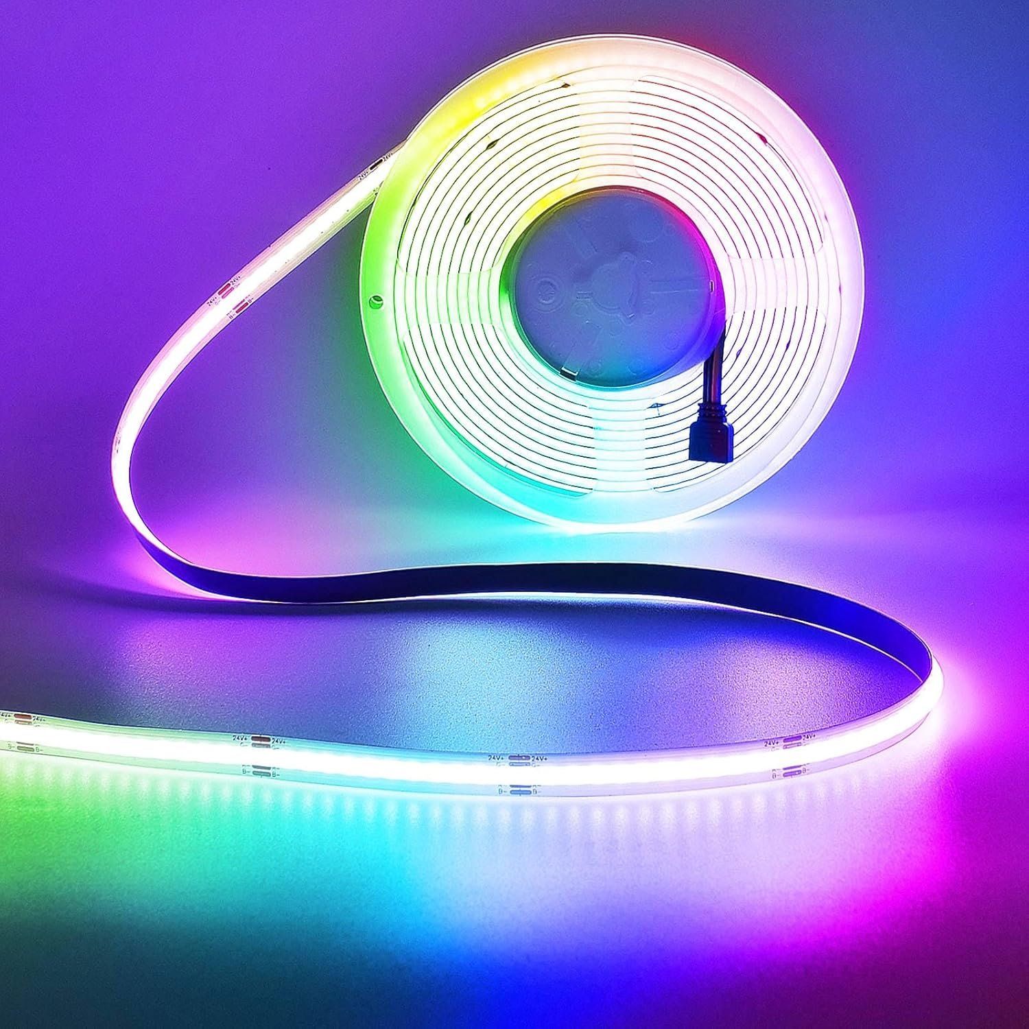10 m COB RGB LED Streifen 24 V dimmbar ohne Netzteil