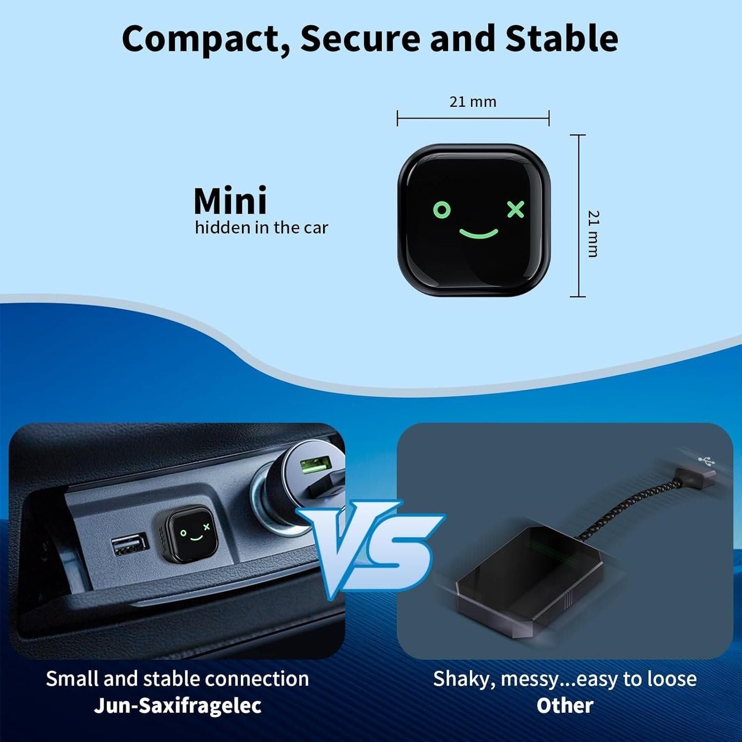 2-in-1 Wireless CarPlay & Android Auto Adapter Mini