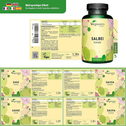 Salbei Kapseln 120 Stück vegan hochdosiert