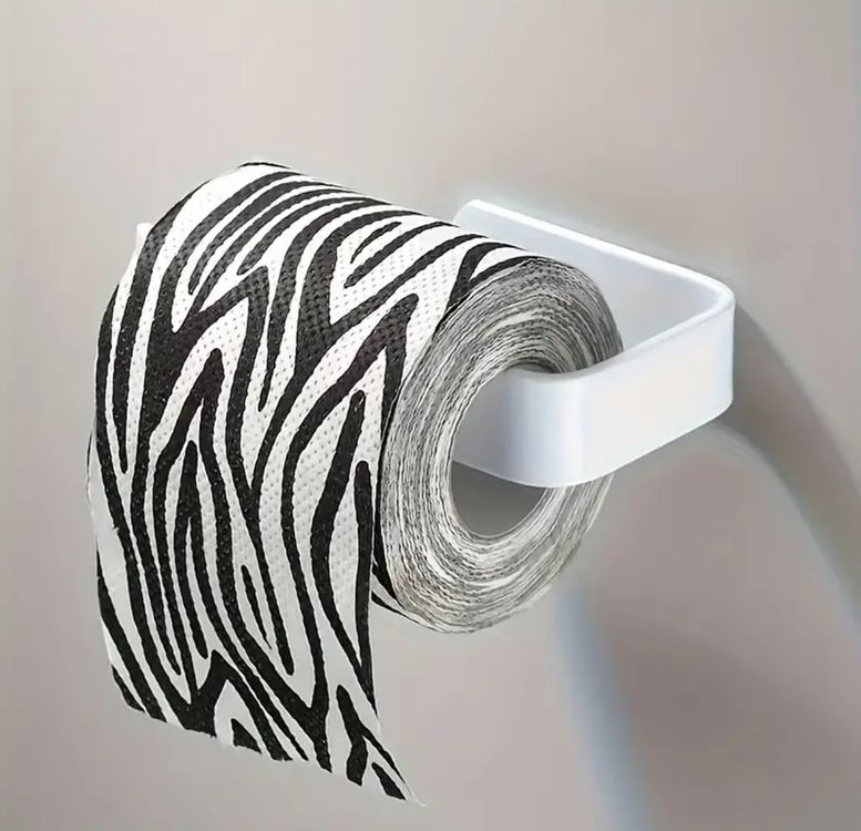 WC-Rollenhalter Weiss – Modern, Selbstklebend, Ohne Bohren