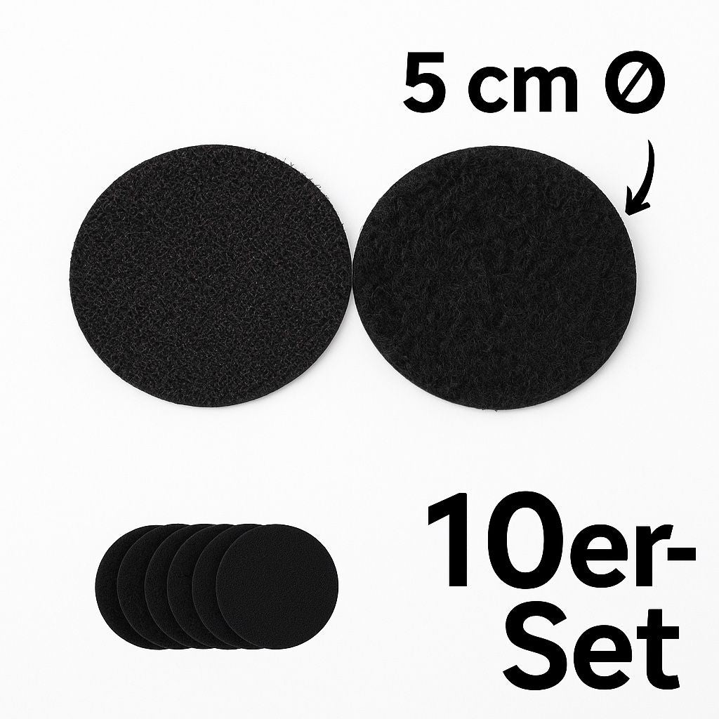 Selbstklebende punkte Klett 5 cm extra stark (10 Stück)