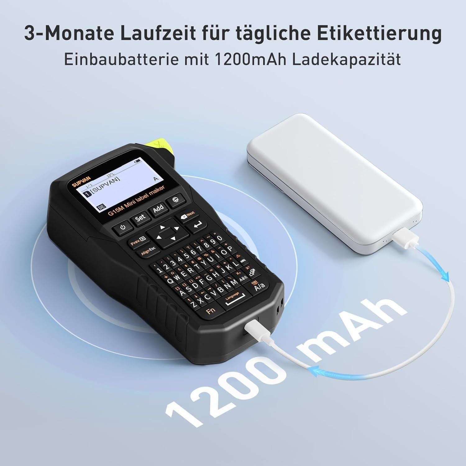 SUPVAN G15M Beschriftungsgerät 4 Rollen – Bild 2