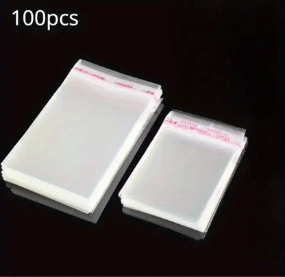 100 Stk. Beutel Geschenkbeutel 7x10cm Selbstklebend Neu – Bild 1