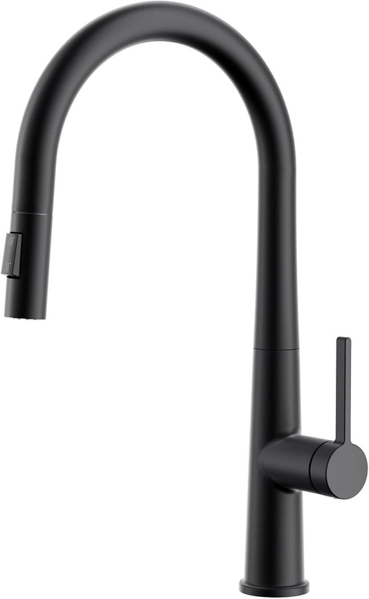 Küchenarmatur Schwarz ausziehbar 360° G3/8 – Bild 1