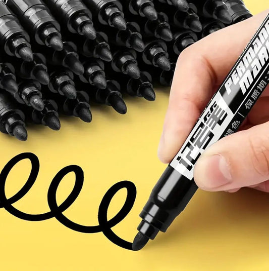 5 Permanent Marker schwarz, wasserfest neu, originalverpackt – Bild 1