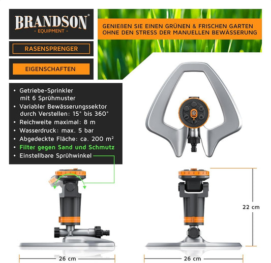 Brandson Gartensprinkler 360° Metall – Bild 1