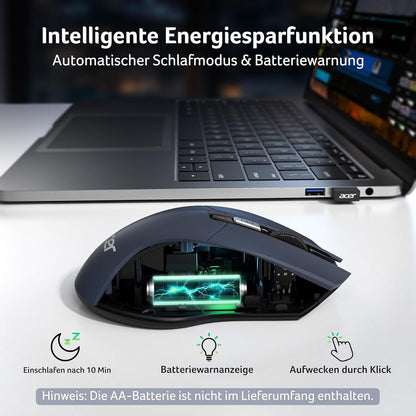 Acer Funkmaus kabellos 4000 DPI USB-A Schwarz – Bild 4