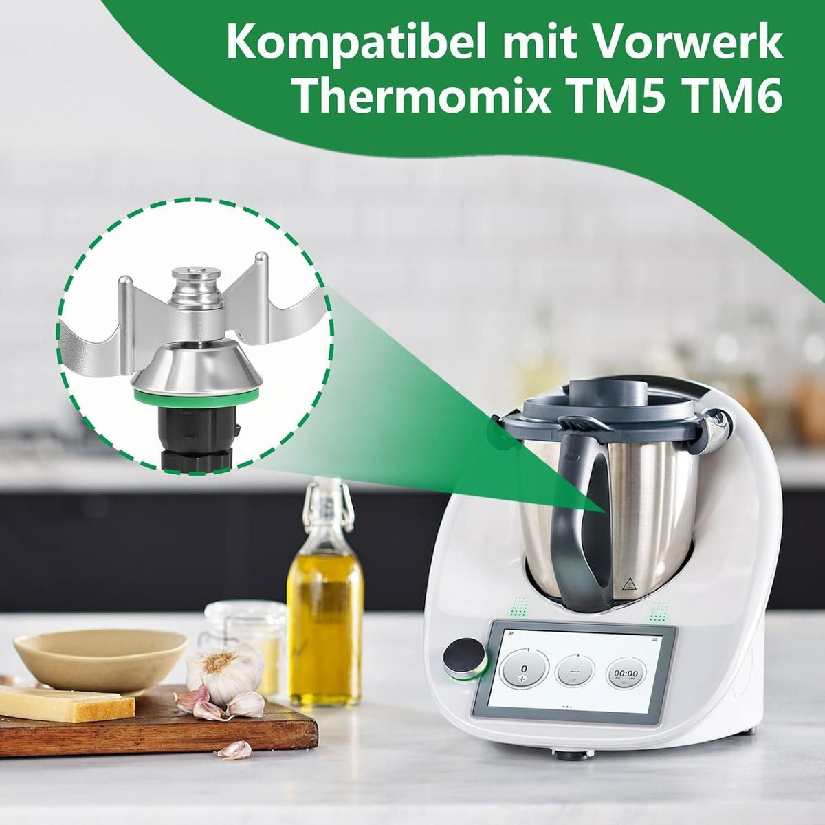 Edelstahl Teigmesser für Thermomix TM5 TM6 – Bild 5