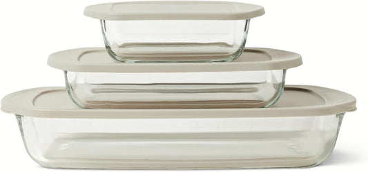 Glas-Backformen Set 6-teilig mit Deckel | Ofenfest – Bild 1