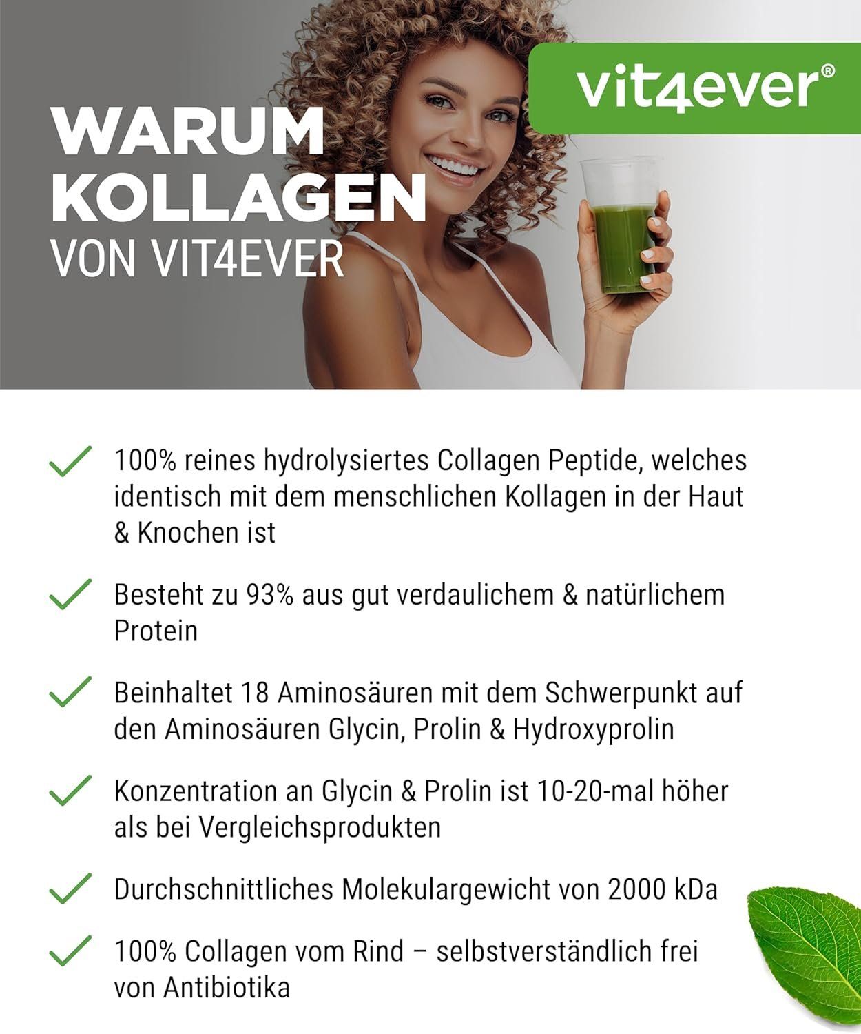 Kollagen Pulver 320 g | Typ 1 & 3 | geschmacksneutral – Bild 5