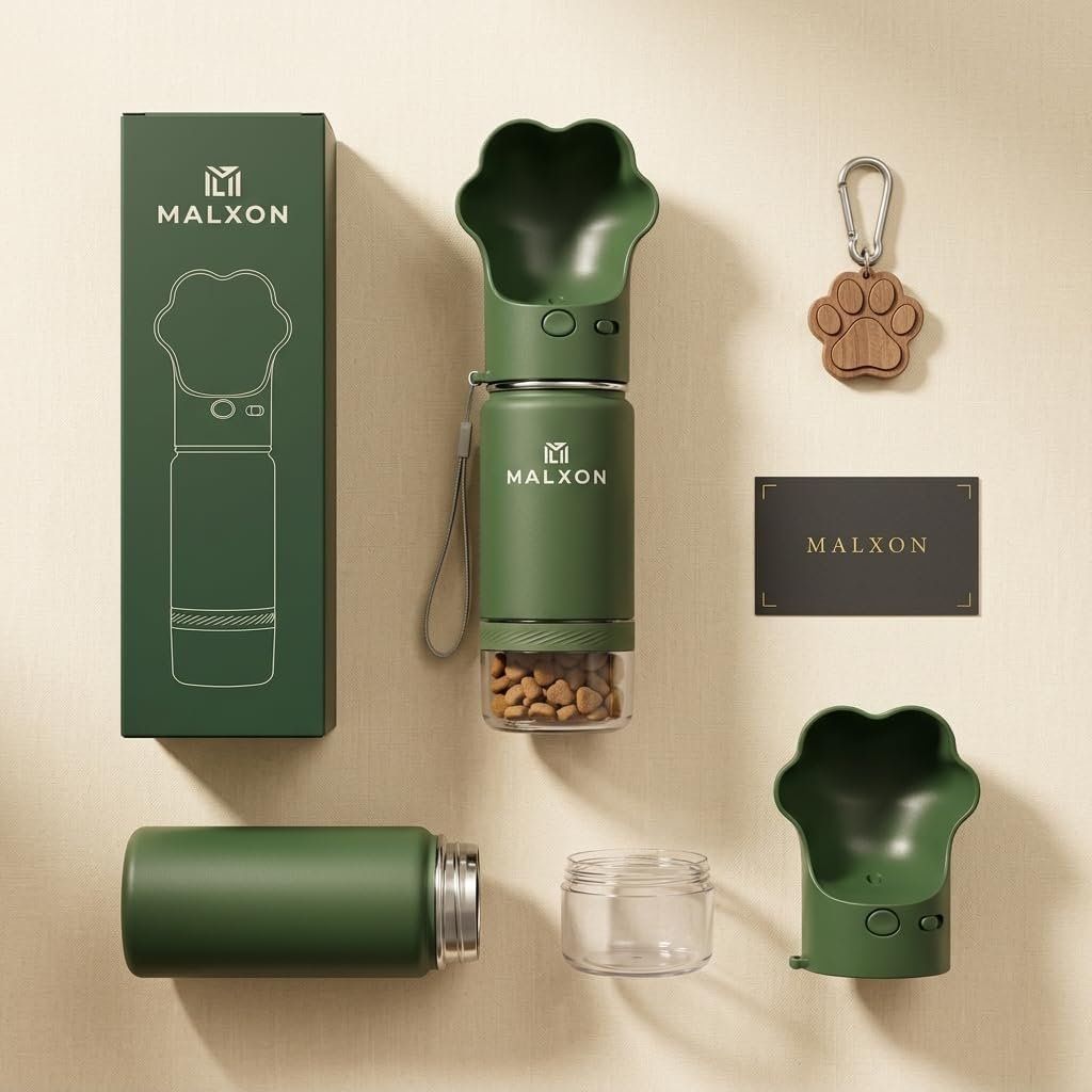 Hunde Trinkflasche 3in1 300ml mit Futternapf – Bild 9