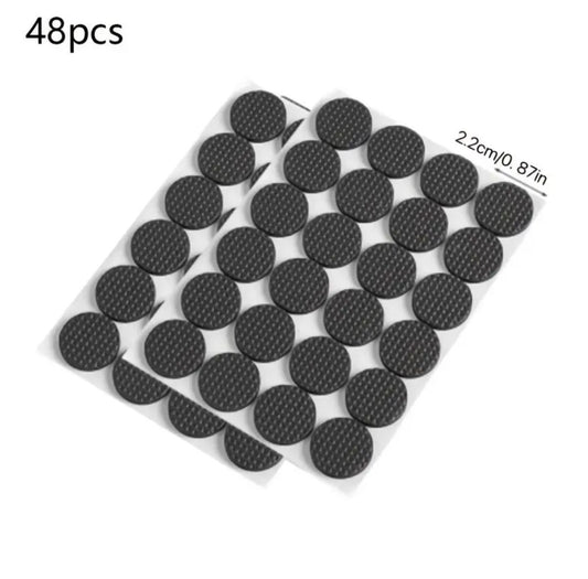 48 Möbelgleiter rund 2.2 cm selbstklebend schwarz – Bild 1