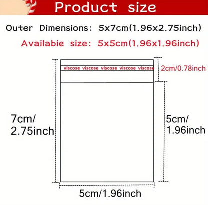 100 Stk. Beutel Geschenkbeutel 5x7cm Selbstklebend Neu – Bild 2